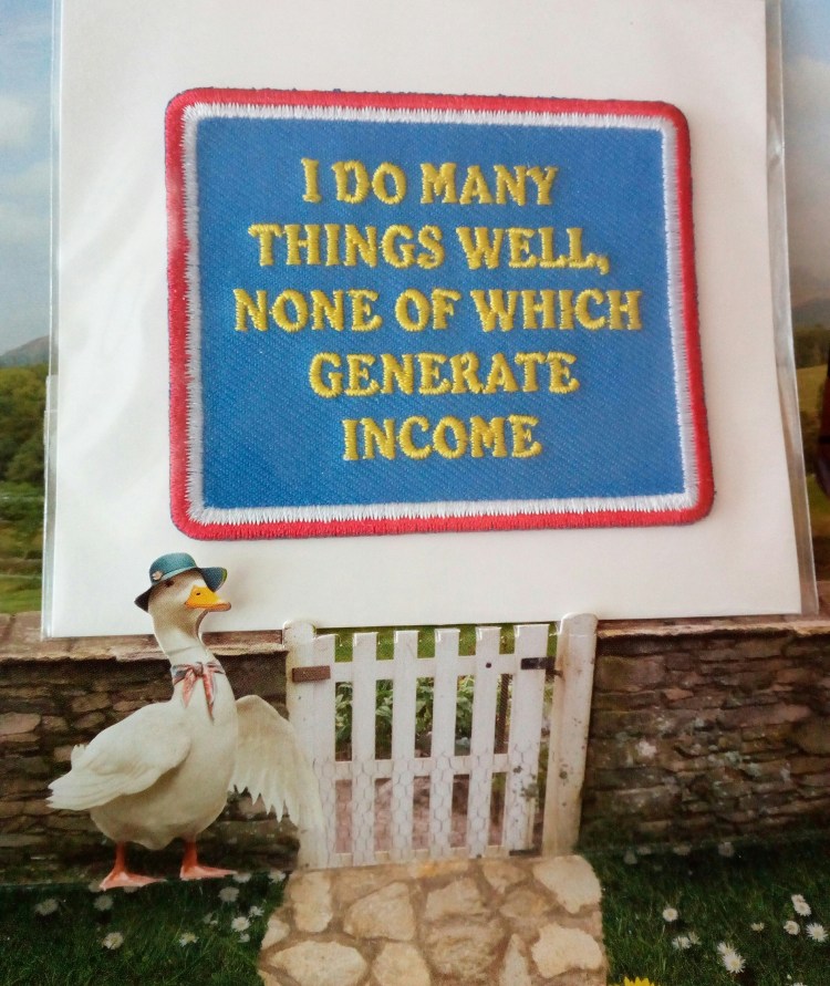 I Do Many Things Well Badge and Jemima Duck