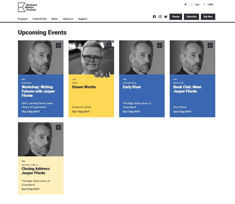 Jasper Fforde at Brisbane Writers Festival Sept 2019