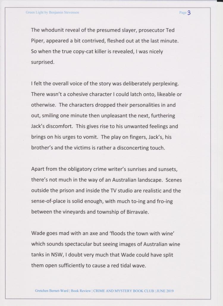 Crime and Mystery Book Club Review 03